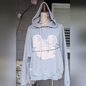 Light Blue Hoodie with‎ Graphic Design